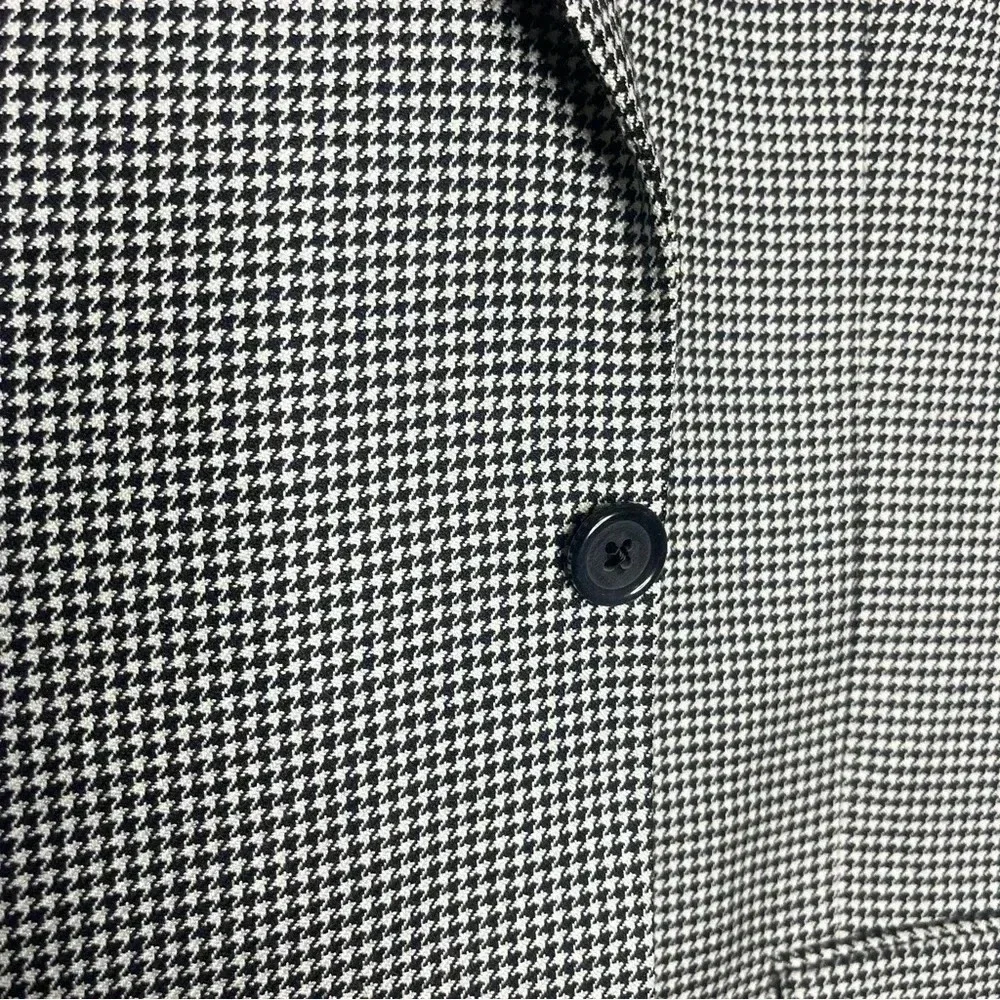 Jack Victor Lora piana Cashmere Houndstooth Blazer Sport Coat Size 42 Long